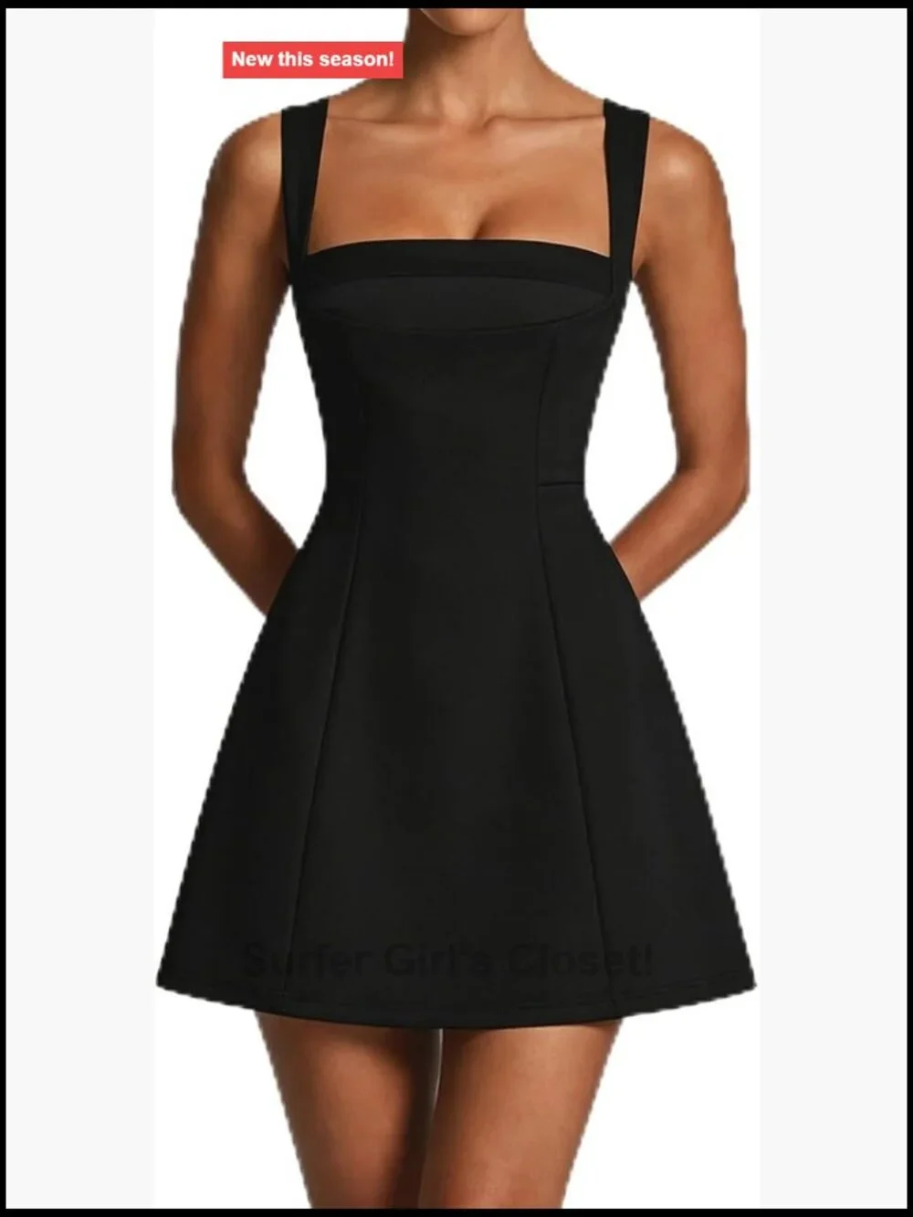 Corset Lace Up Back Square Neck A-Line Mini Dress Bachelorette Party